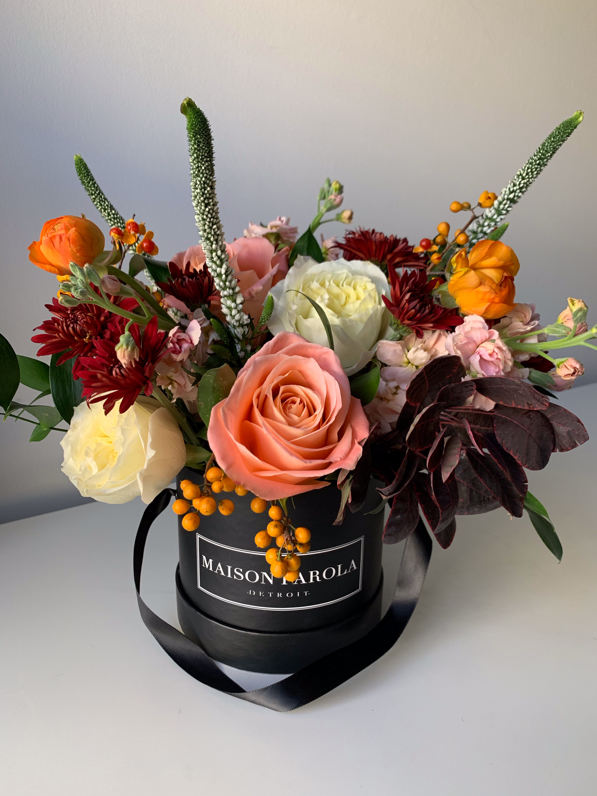 [flower_box], [maison_farola], [arrangement], [flowers], [birthday], [mothers_day], [delivery], [hat_box], [english_garden], [affordable_flowers], [blumz], [pot_and_box], [made_floral], [blush_and_co], [tiffany_florist], [blossoms], [fleurdetroit], [gift], [easter], [centerpiece], [baby_shower], [baby_girl], [baby_boy], [baptism], [event], [communion], [sympathy], [corporate], [flower_bouquet], [preserved]