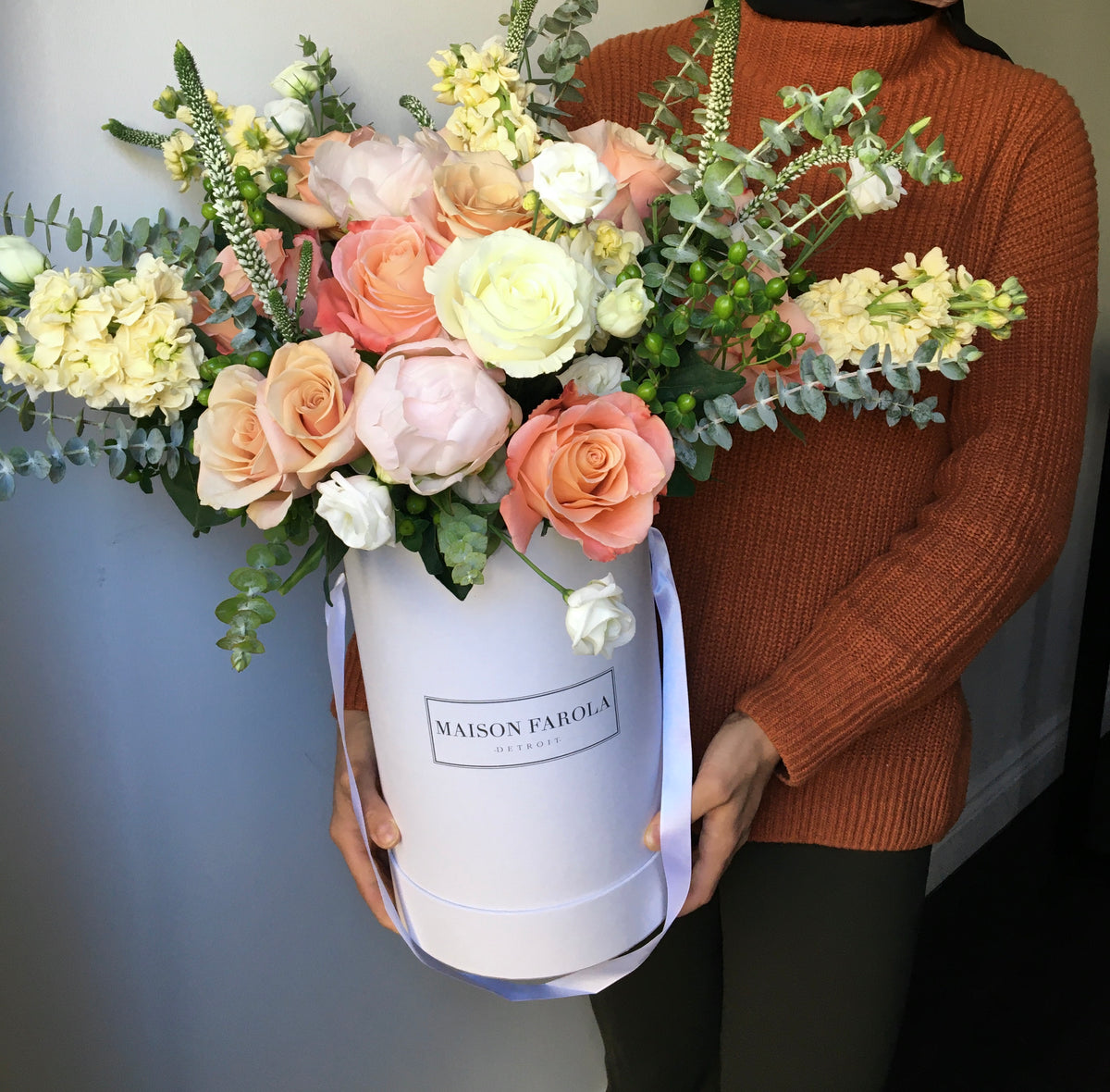 [flower_box], [maison_farola], [arrangement], [flowers], [birthday], [mothers_day], [delivery], [hat_box], [english_garden], [affordable_flowers], [blumz], [pot_and_box], [made_floral], [blush_and_co], [tiffany_florist], [blossoms], [fleurdetroit], [gift], [easter], [centerpiece], [baby_shower], [baby_girl], [baby_boy], [baptism], [event], [communion], [sympathy], [corporate], [flower_bouquet], [preserved]