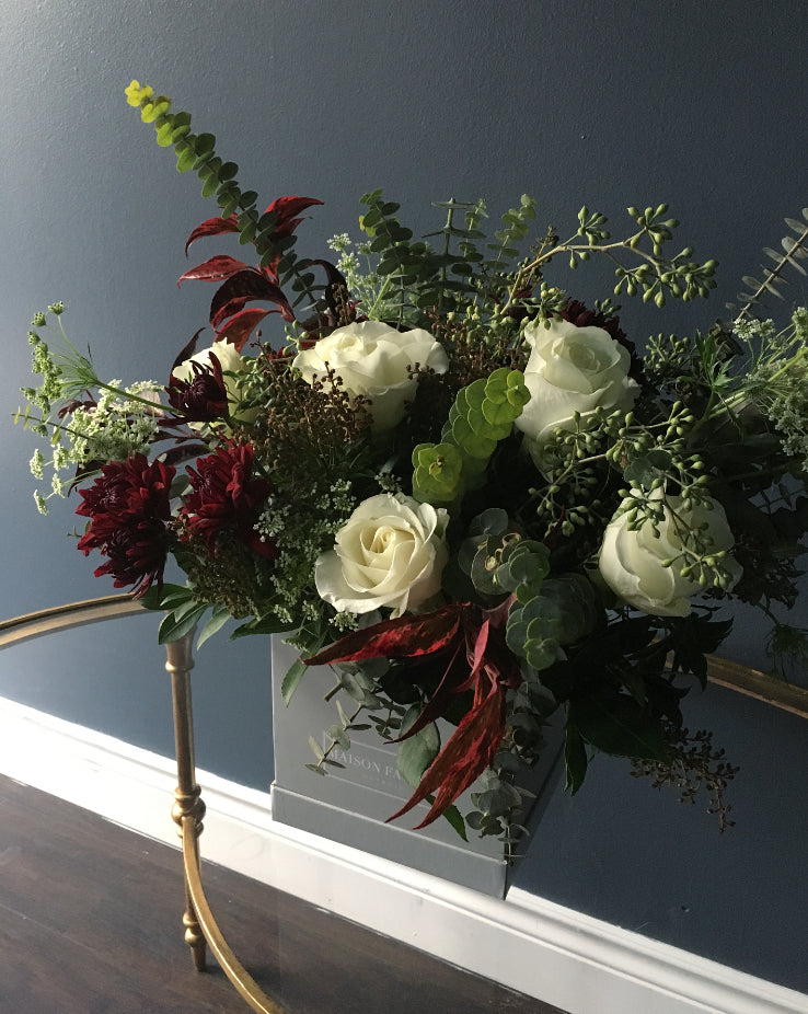 [flower_box], [maison_farola], [arrangement], [flowers], [birthday], [mothers_day], [delivery], [hat_box], [english_garden], [affordable_flowers], [blumz], [pot_and_box], [made_floral], [blush_and_co], [tiffany_florist], [blossoms], [fleurdetroit], [gift], [easter], [centerpiece], [baby_shower], [baby_girl], [baby_boy], [baptism], [event], [communion], [sympathy], [corporate], [flower_bouquet], [preserved]