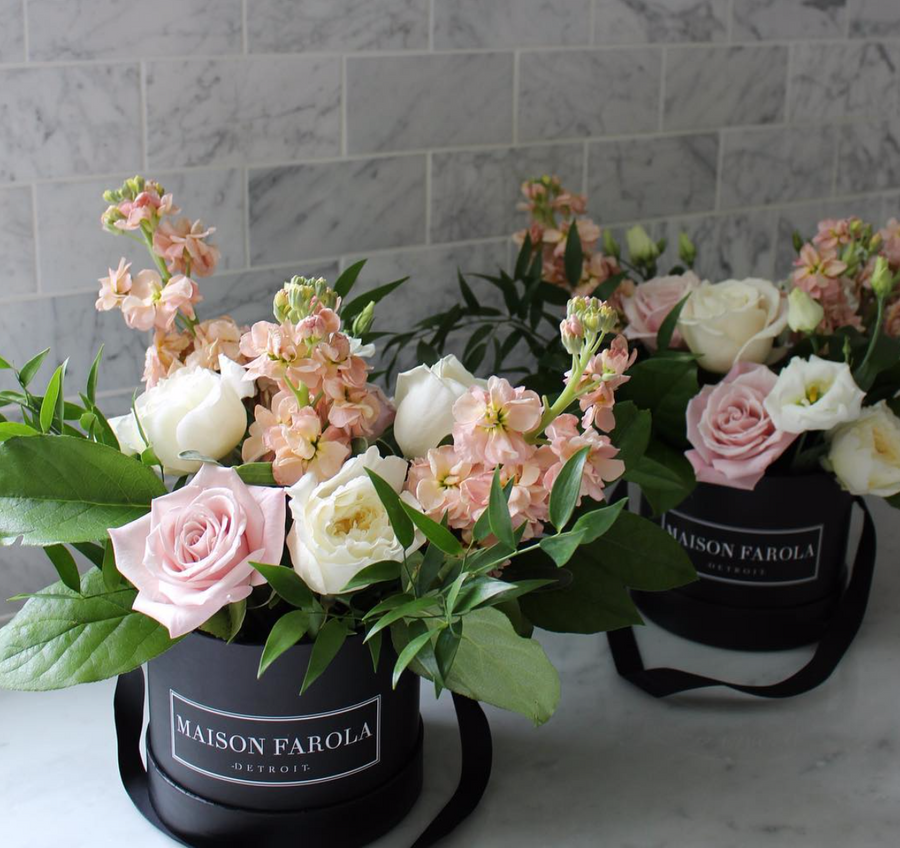 [flower_box], [maison_farola], [arrangement], [flowers], [birthday], [mothers_day], [delivery], [hat_box], [english_garden], [affordable_flowers], [blumz], [pot_and_box], [made_floral], [blush_and_co], [tiffany_florist], [blossoms], [fleurdetroit], [gift], [easter], [centerpiece], [baby_shower], [baby_girl], [baby_boy], [baptism], [event], [communion], [sympathy], [corporate], [flower_bouquet], [preserved]